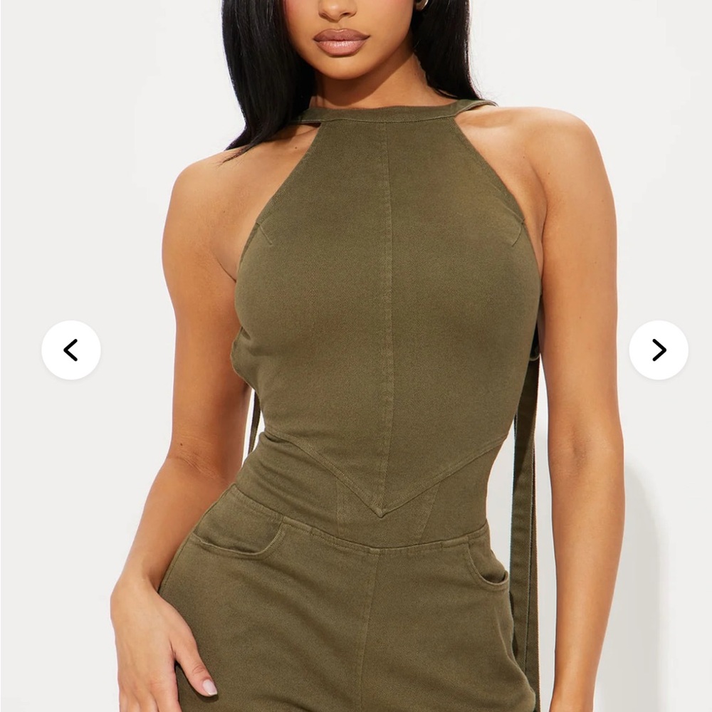 Fashion Nova Olive Jumpsuit